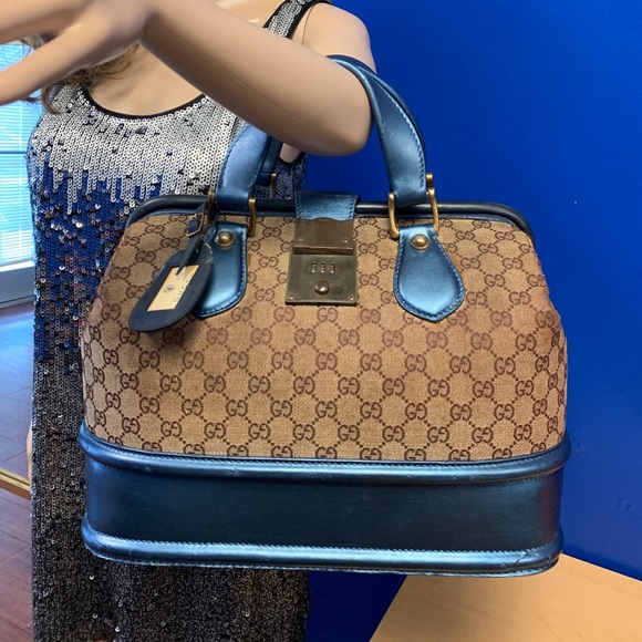 🔥GUCCI GG CANVAS 1930s Doctors LUGGAGE Vanity Bag - Picture 1 of 16